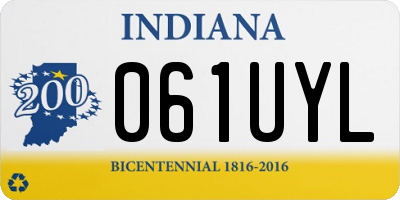 IN license plate 061UYL