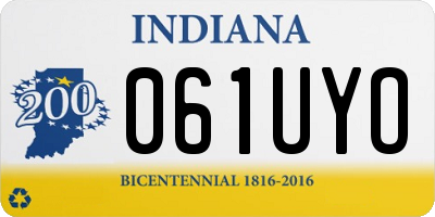 IN license plate 061UYO