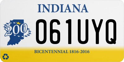 IN license plate 061UYQ
