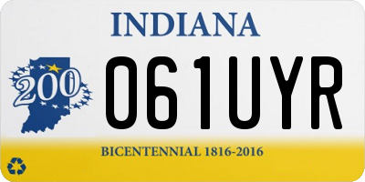 IN license plate 061UYR