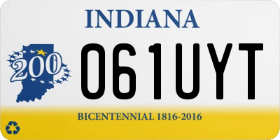 IN license plate 061UYT
