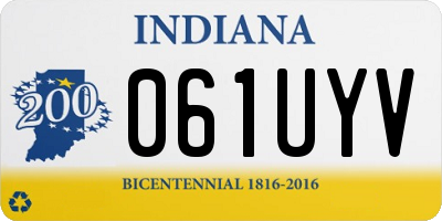IN license plate 061UYV