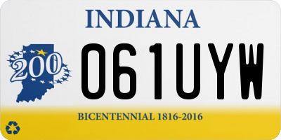 IN license plate 061UYW