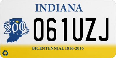 IN license plate 061UZJ