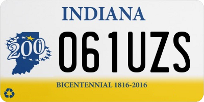 IN license plate 061UZS