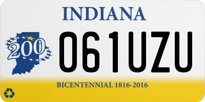 IN license plate 061UZU