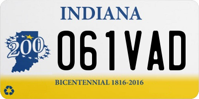IN license plate 061VAD