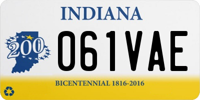 IN license plate 061VAE