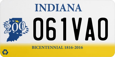 IN license plate 061VAO