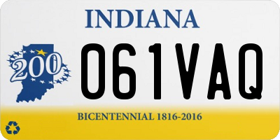 IN license plate 061VAQ