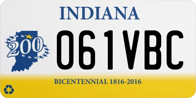 IN license plate 061VBC