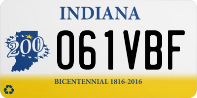 IN license plate 061VBF