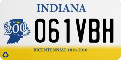 IN license plate 061VBH