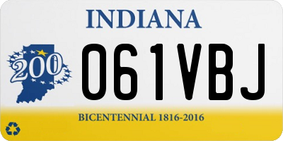 IN license plate 061VBJ