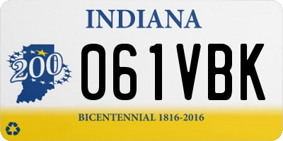 IN license plate 061VBK