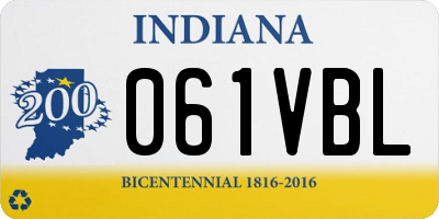 IN license plate 061VBL