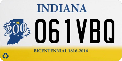 IN license plate 061VBQ