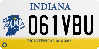 IN license plate 061VBU
