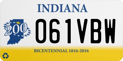 IN license plate 061VBW