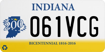 IN license plate 061VCG