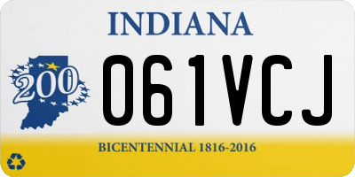 IN license plate 061VCJ