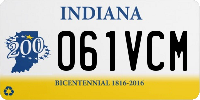 IN license plate 061VCM