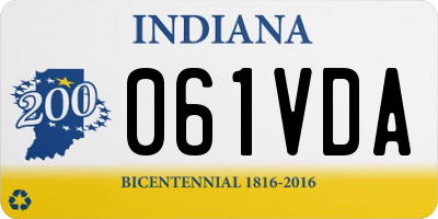 IN license plate 061VDA