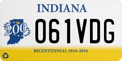 IN license plate 061VDG