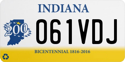 IN license plate 061VDJ