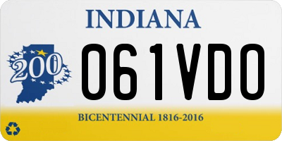 IN license plate 061VDO