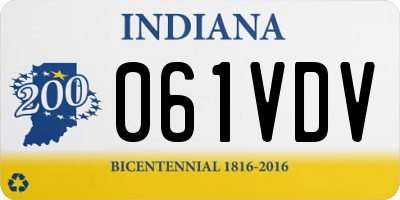 IN license plate 061VDV