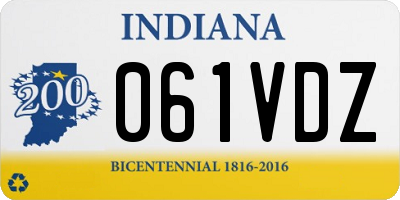 IN license plate 061VDZ