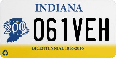 IN license plate 061VEH