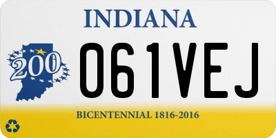 IN license plate 061VEJ