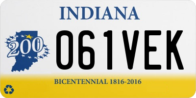 IN license plate 061VEK
