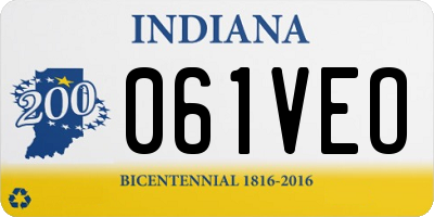 IN license plate 061VEO