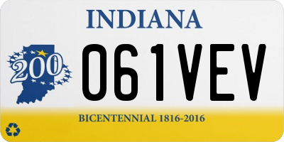 IN license plate 061VEV
