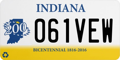 IN license plate 061VEW