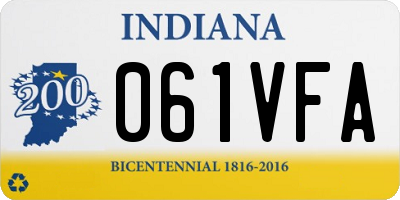 IN license plate 061VFA