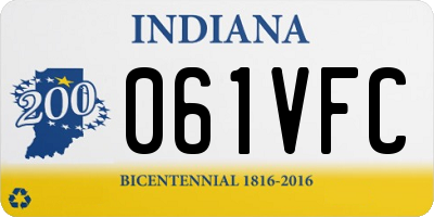 IN license plate 061VFC