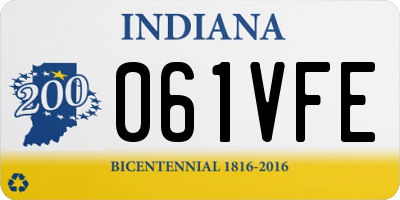 IN license plate 061VFE