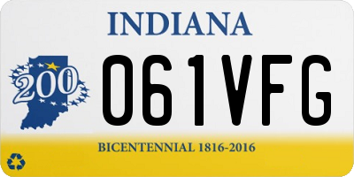 IN license plate 061VFG