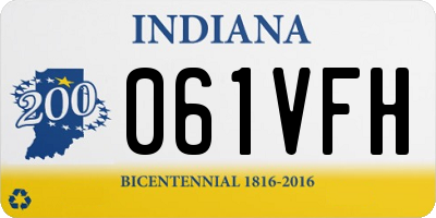 IN license plate 061VFH