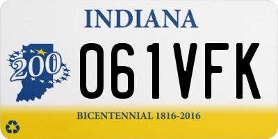 IN license plate 061VFK