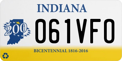 IN license plate 061VFO
