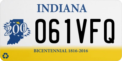 IN license plate 061VFQ