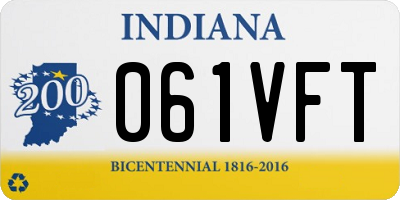IN license plate 061VFT
