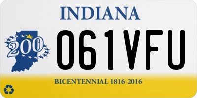 IN license plate 061VFU