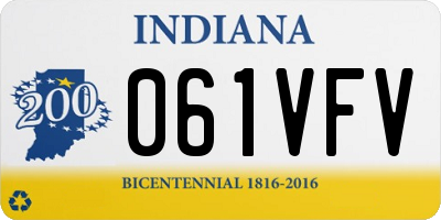 IN license plate 061VFV