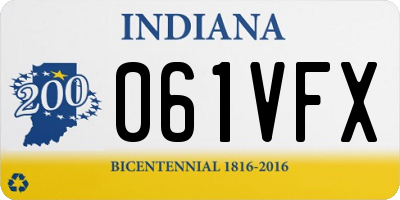 IN license plate 061VFX